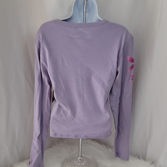 Awkward Purple LS Knit Shirt Size L Teen Girls New NWT - Picture 3 of 5